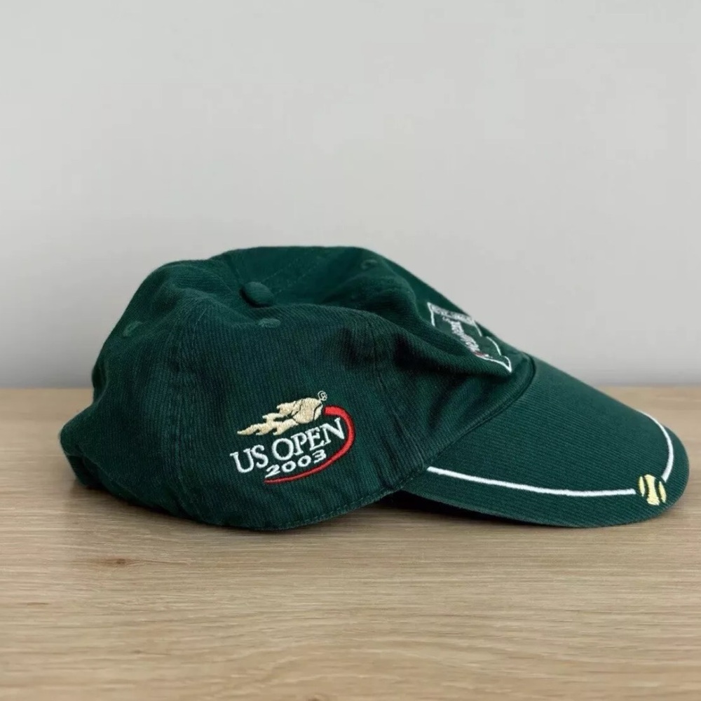 Vintage US OPEN 2003 Heineken Tennis Rare Andy Roddick Hat Cap Green Corduroy